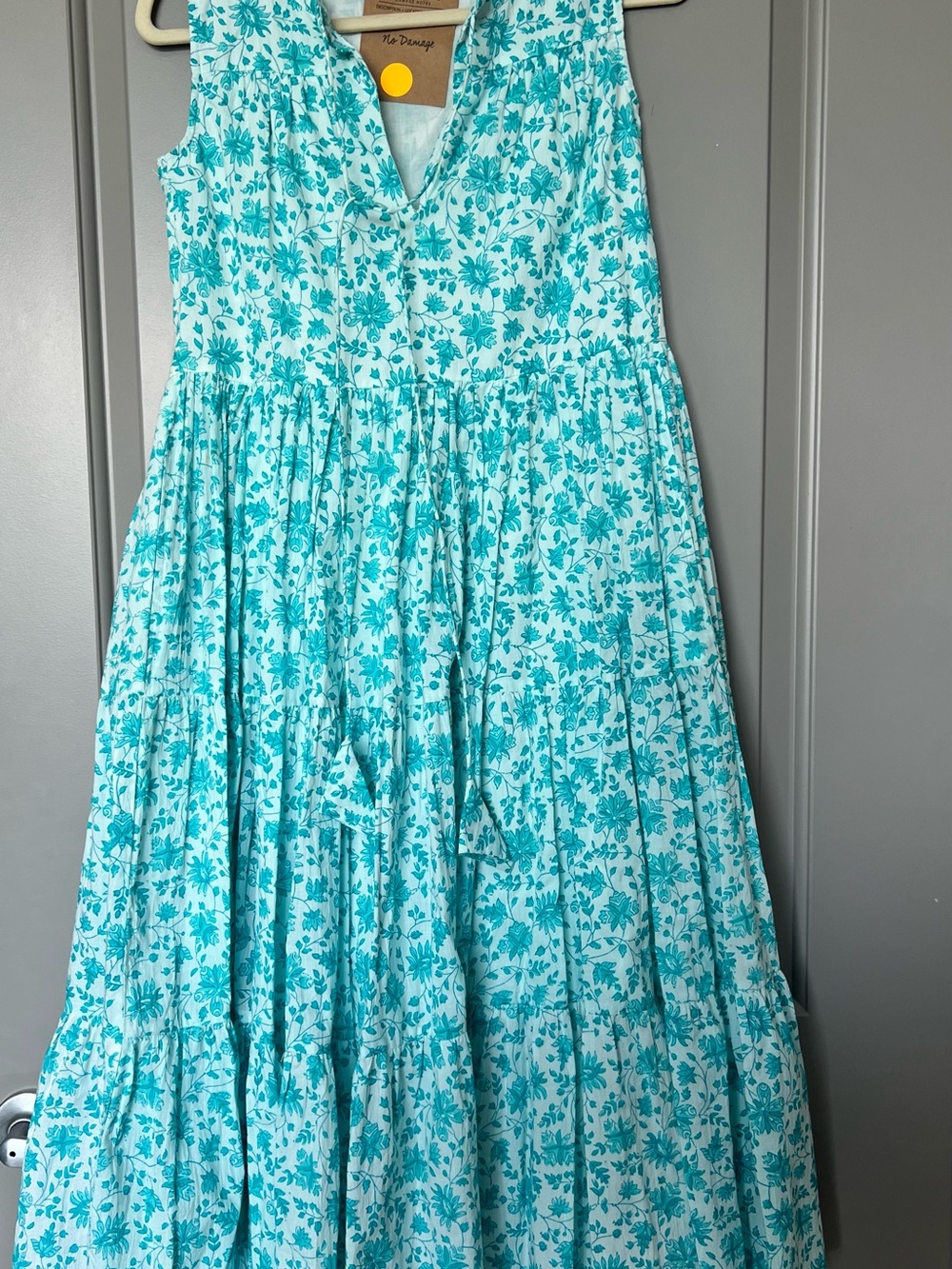 Vernacular Women's Turquoise Floral Maxi Dress